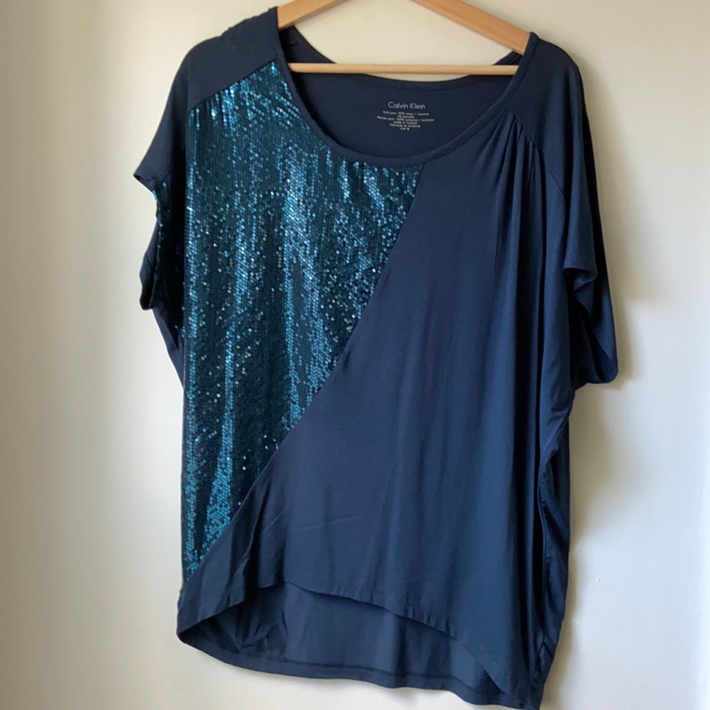 Calvin Klein sequined tee